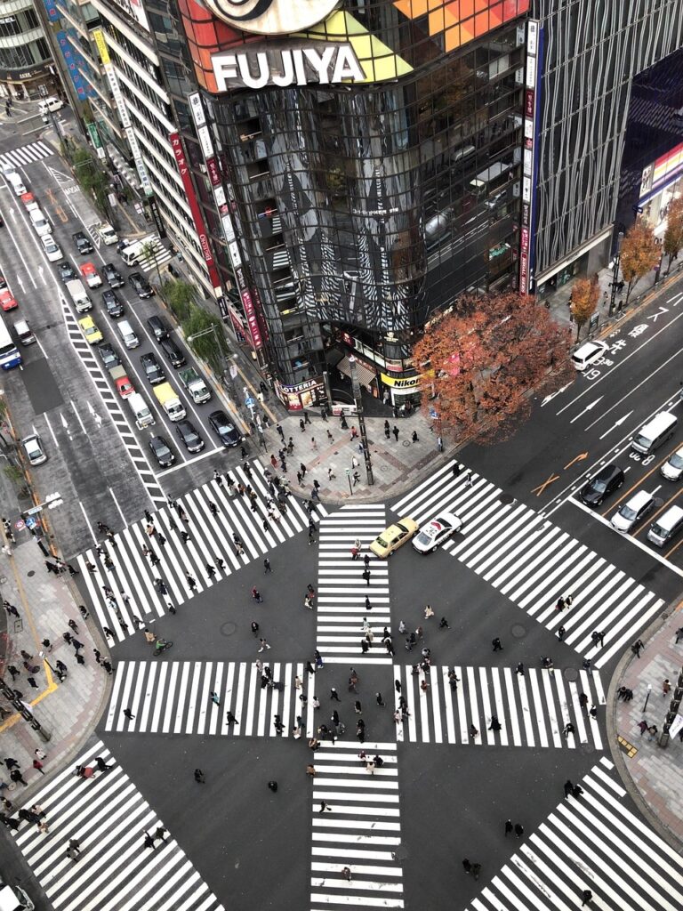 intersection, sukiyabashi, yurakucho, ginza, cityscape, outdoor, building, road, street, tokyo, japan, signboard, landscape, intersection, ginza, ginza, ginza, ginza, ginza, tokyo