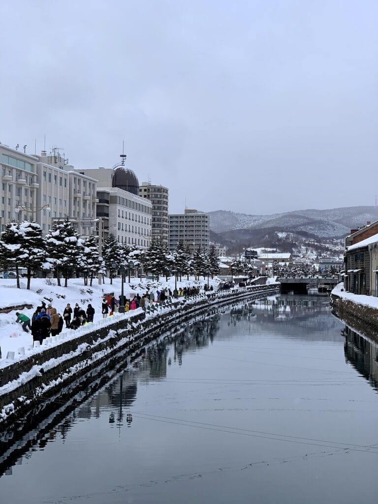 otaru canal, hokkaido, otaru, canal, japan, nature, snow, rgr global, blue global